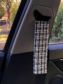 1 Stück Auto Sicherheitsgurt Schulterpolster Abdeckung, kariertes Muster, schützt den Nacken vor Scheuern, fördert die Dopaminausschüttung beim Fahren