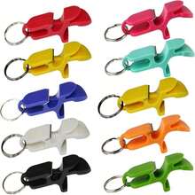 Beer Shotgun Tool Bottle Opener Keychain - 10 Pack - Black - Beer Shotgunning Tool - Great For Parties, Party Favors, Gift, Drinking Accessories
