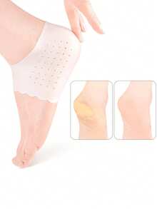 1双硅胶护跟袜，保湿护跟套，男女通用四季护跟袜 - 白色 - 查看 7