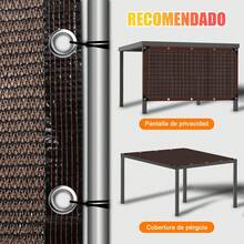 WODHMIEY Malla Sombra para Jardín 4x5m, Lona para Toldo Exterior, Resistente al Sol, Alta Protección UV, Tejido de Polietileno, Ideal para Patio, Jardín, Terraza y Más (Marrón, 4x5 m) - Marrón - Ver 1