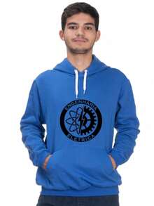 Unisex Electrical Engineering Sweatshirt With Kangaroo Pocket And Adjustable Hood. - Royal Blue - View 1