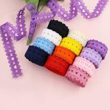 心形镂空丝带，纹理丝带，适用于DIY头饰、发饰、蝴蝶结、礼品包装丝带 - 彩色 - 查看 2