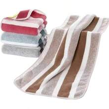 Coral Fleece Bath Towel Set - 35x75cm Absorbent Polyester Face Body Towels 200 - 300gsm, Pink, Blue, Towel35 * 75cm - Morado + Toalla[35*75cm] - Ver 3