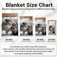 1pc Sunflower Animal Print Leopard Cowhide Retro Bohemian Teal Turquoise Flannel Throw Blanket 280GM,Lightweight Soft For Bed Couch Travel Office Camping, Thoughtful Gift For Men Women Family Friend Christmas Halloween Birthday,Suitable For All Seasons And Machine Washable - Style-4 - View 7