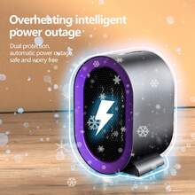 Pulsovital Calentador cerámico portátil con ventilador de 2 velocidades. Calentador de interior energéticamente eficiente con protección contra sobrecalentamiento y vuelco para uso en oficinas y hogares. - Tipo de Enchufe A USA (110-127V) - Ver 7