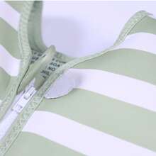 1pc Kids' Swimming Vest With Life Jacket - Quick Adjust Buckle System, Safety Buoyancy Aid For Swimming Lessons, Beach, Pool - Lightweight Durable Swimwear, Suitable For Boys And Girls (Toddler To) - Easy On/Off Design, Suitable For Beginner To Advanced Swimmers, Sleeveless Mixed Color Design, Front And Back Zipper For Comfortable & Fit For Young Children