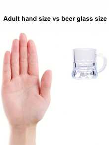 1 Piece Of Personalized Mini Beer Mugs, Custom Photo, 1oz Clear Plastic Cups With Handles,Unique Party Drinkware For Whiskey,Equila - Machine Wash ,Ideal For Oktoberfest, BBQ Parties, Home Gatherings, Bar Celebrations, Beer Accessories, Water Cup For Christmas Event & Party Supplies - Multicolor - View 6
