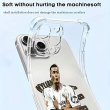 Funda para teléfono Kylian Mbappe What a Legend Compatible con fundas para teléfonos   17  16 Pro Max  15 Pro Max  13 y  12 Fabricada en material TPU, proporciona protección contra golpes y caídas Un regalo perfecto para fanáticos del fútbol, amigos, familiares y ocasiones especiales - transparente - Ver 5