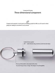 1/2/3pcs Portable Aluminum Alloy First Aid Pill Box! 3 Sizes Available! Anti-Mold & Antibacterial! Key Chain Design! Essential For Outdoor Hiking, Commuting, Home And Travel First Aid