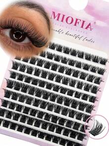 120 Clusters DIY Personal Eyelashes, Volume D Soft And Natural Artificial Eyelashes, Personal 8-14mm DIY Eyelash Extension, Making Eyelashes Thicker And Curled,Birthday, Party, Valentine's Day Gifts - Black - View 11