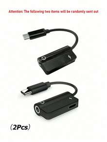 二合一刀形音频适配器，Type-C 转 3.5mm 耳机插孔转换器，即插即用，无需蓝牙，支持语音通话、现场演唱、线控和充电 - 彩色 - 查看 9