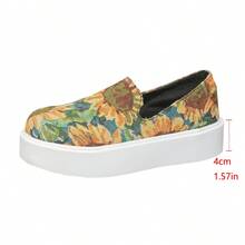 2024新款女士休闲圆头平底一脚蹬乐福鞋，软底厚底，时尚平底鞋 - 薑色 - 查看 8