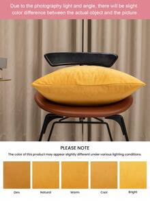 1 pieza Funda de almohada de terciopelo supersuave, sin relleno, para una elegante decoración del hogar, funda de almohada decorativa para cama y sofá, cierre de sobre, lavable a máquina, certificada Oeko-Tex