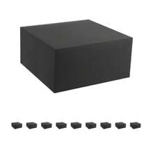 PETSLOVE 10 Gift Boxes 25.4x25.4x12.7 CM Gift Boxes With Lids Matte Black Gift Boxes Bulk For Wedding Party Birthday Groomsman Proposal Boxes For Light Gifts - Black254x254x127CM - View 1