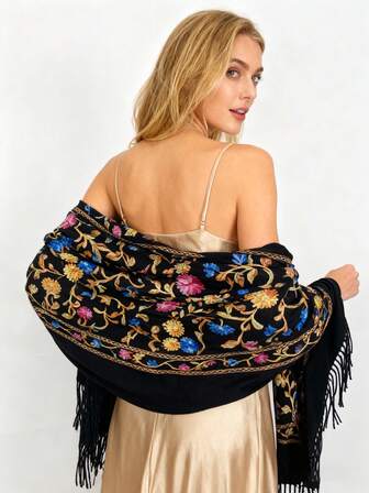 1条经典格纹百搭休闲仿羊绒围巾，时尚男女情侣围巾，节日礼物，保暖柔软