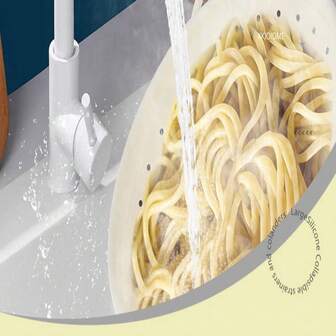 Kkioiome Strainernd Colanders,  Collapsible Sink Collander, 13in, Strainernd Colanders For Kitchen, Large Drainer For Vegetable, , Pasta (White)