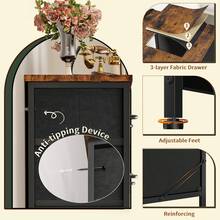 EnHomee 47" Tall 13-DrawerDresser With 4 Charging Ports And  LED Light , Fabric Organizer With Open Shelves & Wood Top For Multi-Room Use, Rust Brown - 查看 3