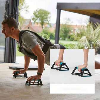 H型俯卧撑架，健身训练支撑架，平板支撑训练器材