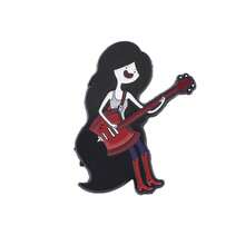 华纳兄弟 1/4 件套时尚卡通胸针套装 个性化情侣吉他女孩珐琅别针 背包服装首饰金属徽章配饰礼品