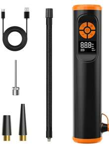 150 PSI High Pressure Rechargeable Portable Air Compressor With Digital LCD Pressure Gauge, Suitable For Electric Bicycles, Motorcycles And Mopeds. Smart Bicycle Tire Inflator With LCD Display And Type-C Port, For Tire Inflation, Bicycle Inflation, And Ball Inflation. - Multicolor - View 1