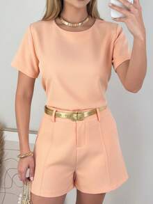Women's Tailored Set - Premium Style And Comfort - Salmon - View 4