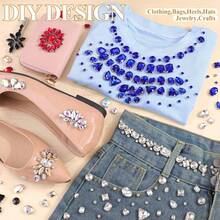 120/240pcs Red Sew-On Rhinestones, Mixed Shapes Flat Bottom Glass Rhinestones With Metal Base, Suitable For Handmade, Large Gem Decor For Clothing, Shoes, Hats, Bags And Sewing Accessories