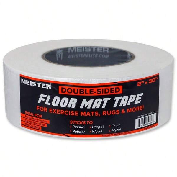 Double - Sided 2 Inch Floor Tape - Secures Exercise Mats Rugs In Place