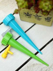 3/5 Pieces, Adjustable Watering Device - Unisex (Green, Blue), Made Of Plastic, Perfectly Suited For Succulent Plant Pot Gardens, Water-Saving Flow Control, Compatible With Mineral Water Bottles, Slow Release Technology Saves 70% Water. The Automatic Dripper Is Suitable For Outdoor Planters, Christmas Events, Vacations, And Business Trips, Christmas Home Decorations, Now On Christmas Promotion.