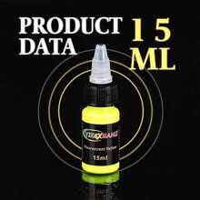 yikexuanli 4 szt./8 szt. 15 ml fluorescencyjnego tuszu do tatuażu, świecący w ciemności, odpowiedni do zdobienia ciała, tatuaż DIY - Wielokolorowe - Zobacz 8