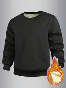 Moletom masculino para esportes ao ar livre no inverno, pulôver casual versátil e moderno para caminhadas, ciclismo, corrida, com forro térmico e lã