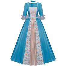 Women's Suit For Erika Cosplay Adult Princess Dress Costume Full Set - Màu xanh lam - Xem 10