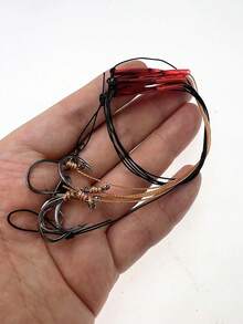 5 Packs Fishing Treble Hooks, Sturdy Stainless Steel Barbed Hooks For Carp, Crucian Carp, Bream, Bass Fishing, Anti- Fishing Tackle Accessories - Black - View 1