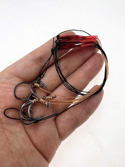 5 Packs Fishing Treble Hooks, Sturdy Stainless Steel Barbed Hooks For Carp, Crucian Carp, Bream, Bass Fishing, Anti- Fishing Tackle Accessories