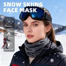 1 Stück dicke Fleece Gesichtsmaske, windundurchlässig & warm, einfarbig, unisex, geeignet für Outdoor, Eisfischen, Radfahren, Skifahren im Winter - Verschiedenfarbig - Übersicht 7