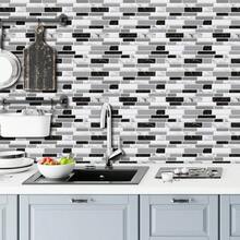 Wall Paper - Grey Mosaic Brick - View 1