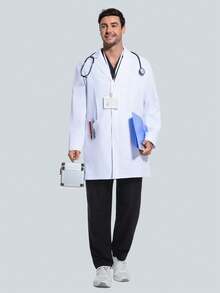 cimmuovere 专业实验服，长袖，白色，男女通用