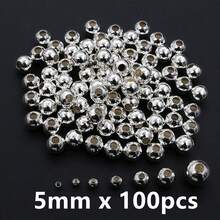 50-500pcs/Bag 2-8mm Gold Silver Color Round Spacer Beads Ball End Seed Metal Beads For DIY Jewelry Making Findings Accessories
