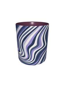 Cute Vintage  Wavy III Mugs Ceramic Coffee Mug Water Cup 350ml/12oz Funny Novelty Gift For Women Girls Christmas Gifts - Purple - View 3
