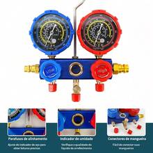 Conjunto De Manômetros De Refrigeração R22 R134 R404 R410 - Entrada do Brasil (127V) - Visão 8