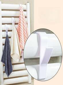 4/8 件套浴室暖气片挂钩，浴室浴袍挂钩，加热元件挂钩，浴室挂钩收纳架，衣物挂钩，散装配件，加热元件挂钩，圆柱形加热元件衣物挂钩，易于安装的壁挂式衣物挂钩，节省空间，坚固耐用的浴室暖气片挂钩，可用于悬挂浴袍、衣物和毛巾，无需钻孔 - 彩色 - 查看 5