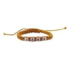 1 chiếc vòng tay khắc tên theo yêu cầu, vòng tay chữ cái đan thủ công, kích thước có thể điều chỉnh, quà tặng kỷ niệm, đồ lưu niệm. - Vòng tay hạt chữ - Xem 25