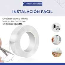 Cinta Doble Cara Extrafuerte - Cinta Doble Cara 3 metros x 10mm Ancho | para Manualidades - Adhesivos para Pared | Cinta Adhesiva Doble Cara(Delgada Individual) - Multicolor - Ver 8