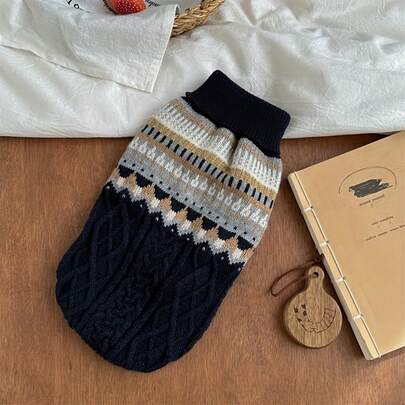 Pet Printed Sweater Cute Fashionable Soft Cozy Winter Warm Clothes For Small Medium Large Dogs