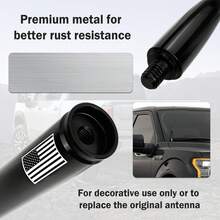 American Flag 50 Cal Bullet Antenna - Compatible With F-Series, Super Duty,  Raptor And Mustang Trucks, Anti-Theft, Black, Hood Side Or Roof, Radar Detector Car Gadgets Tps Sensor-Car Accessories\Car\Car Accessories For Woman\Car Essentials\Christmas - C00799 - View 7