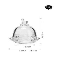 1pc Glass Cake Display Plate, Home Biscuit Fruit Dust Cover, Creative Bird Design Cake Dome, Commercial Dessert Tray, Party Snack Plate, Restaurant, Home, Hotel - Transparent - View 8