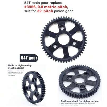 Hardened Steel 54T Spur Main Gear 1/10 Traxxas Slash Traxxas Rustler Traxxas Stampede Platinum 4x4 VXL 2WD Jato Rally E - Summit - Maxx 39561PC
