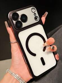 全新奢华哑光磁吸手机壳，兼容 17/16/15/14/13 Pro Max，半透明带镜头保护膜，瞬间升级至 17 系列 - 橘色 - 查看 11