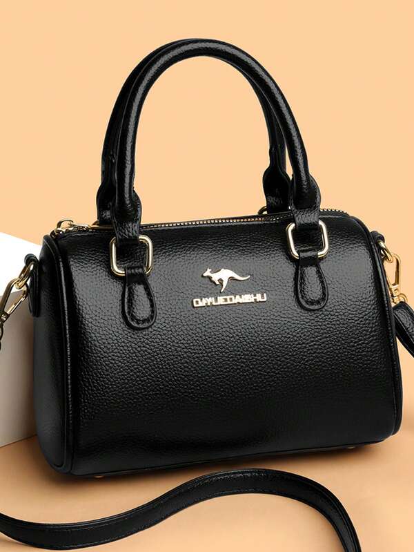 Genuine Soft Pu Leather Handbags For Women Vintage Shoulder Tote Bag Luxury Designer Ladies Large Capacity Purse Bags