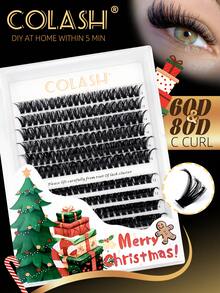 Colash/240 piezas Juego multipieza Rizo: C/D Imitación de pestañas de visón artificial hechas a mano Injerto de pestañas finas súper ligeras resistentes al agua Pestañas en forma de abanico gruesas y rizadas de larga duración Adecuadas para pestañas naturales de anime, regalo para mujeres y niñas Grupos de pestañas, grupos de pestañas individuales, pestañas postizas, pestañas, regalos para mujeres, regalos de Navidad. - vistoso - Ver 10