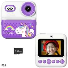 Children's Instant Print Camera With Memory Card, 2.4-Inch Screen, Built-In Stress-Relief Games, Perfect Christmas And Birthday Gift, Outdoor Photography Toy With Recording Support - Multicolor - View 10